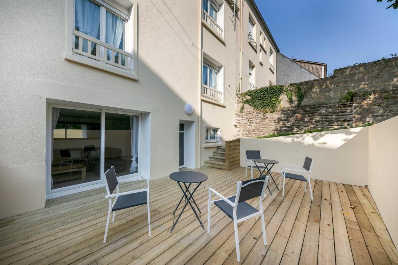 La Recouvrance : Chambre spacieuse avec sdb privative, cuisine et salon partagés, terrasse, proche facs et centre Brest Exterior foto